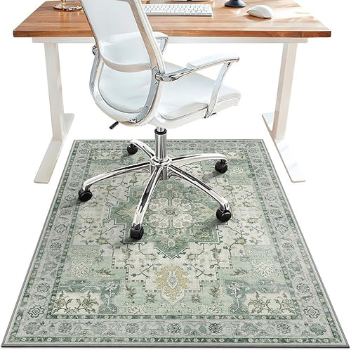 36"x60" Office Chair Mat for Hardwood Tile Floor, Under Desk Carpet Protector by BESBLEE