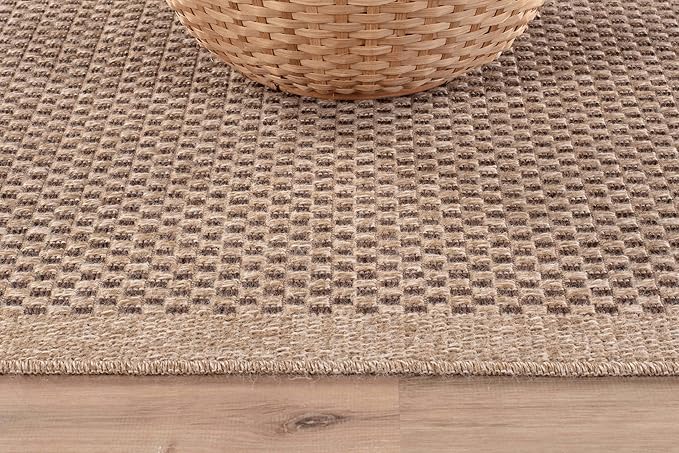 CAMILSON Easy Jute Rug 9x12, Indoor Outdoor Natural Color Fiber Area Rugs - Image 4