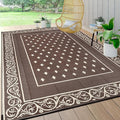 Pauwer Waterproof Outdoor Rug 8x10, Reversible Plastic Straw Patio Camping Rug by Pauwer