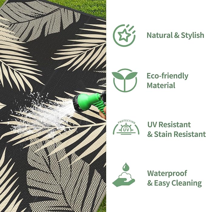 GENIMO Outdoor Rug 9' x 18' Waterproof - Image 6