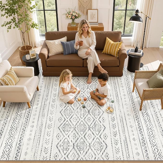 Nakagishi Area Rug Living Room Rugs: 6x9 Large Soft Machine Washable Boho - Image 8