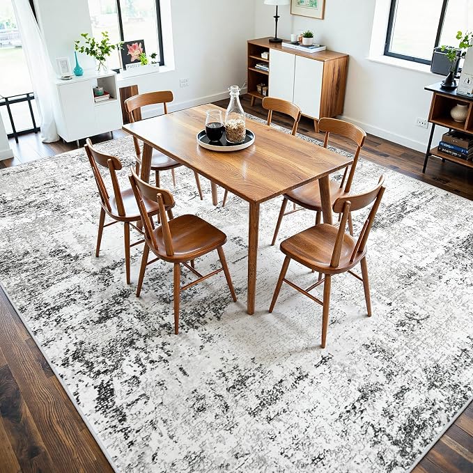 Area Rugs 9x12 Living Room: Large Modern Abstract Washable Rug Soft Indoor Anti - Image 6