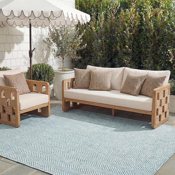 SAFAVIEH Outdoor Area Rug 6'7"x9'6" by Unknown
