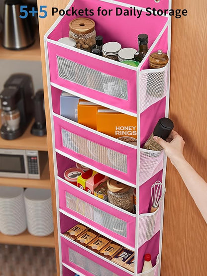 JARLINK 2 Pack Over The Door Organizer Storage, 5 Shelf Hanging Door Organizer - Image 5