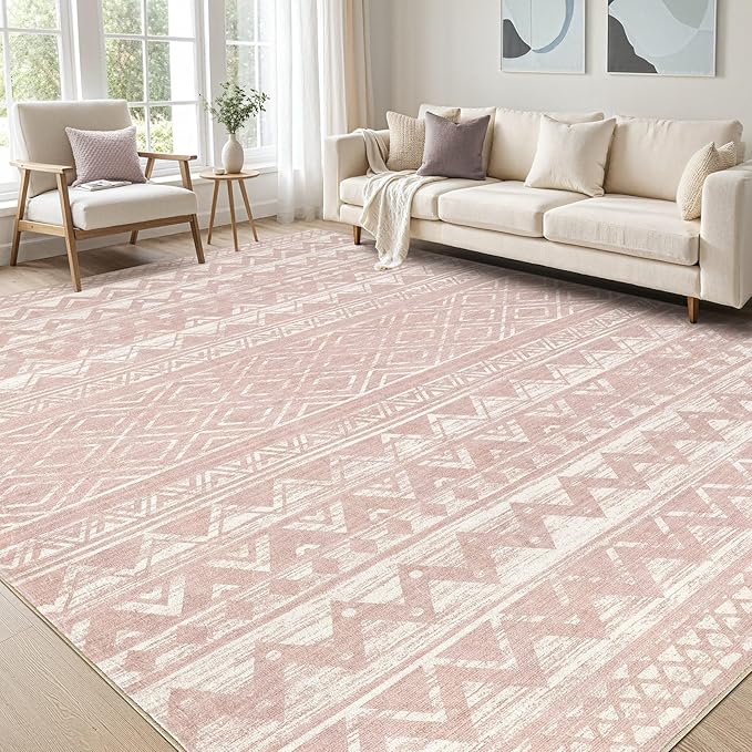 cotiled 8x10 Area Rugs Living Room Rug: Washable Boho Rugs by COTILED