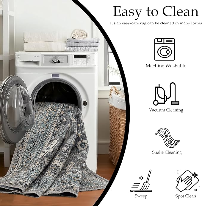 Ruaruarug Washable Area Rug Runner 2×6 - Image 3