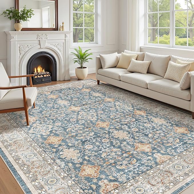 Vintage Living Room Area Rug 9x12 by COTILED