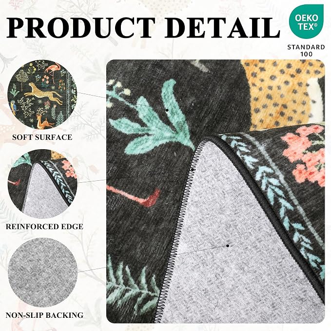 DUKINO 2x6 Rug for Hallway, Washable Kitchen Runner Rug - Image 4