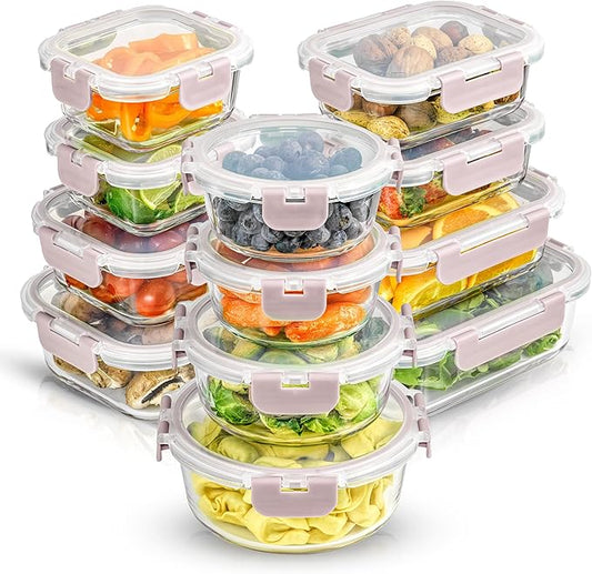 JoyJolt 24pc Borosilicate Glass Storage Containers by JoyJolt