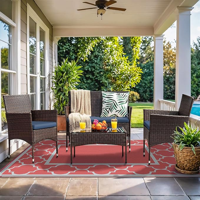 GENIMO 5' x 8' Outdoor Rug Waterproof - Image 2