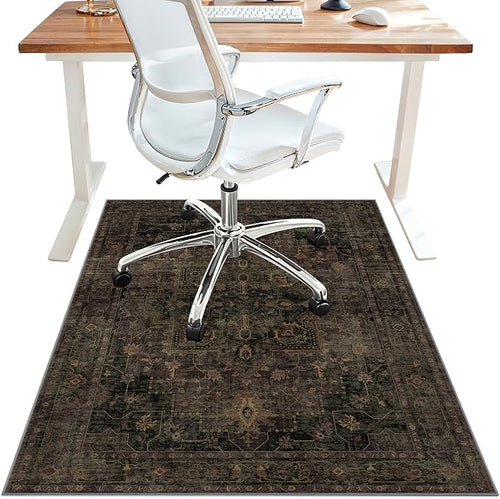 36"x48" Office Chair Mat for Hardwood Tile Floor, Under Desk Carpet Protector by BESBLEE
