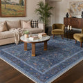 GENIMO 5x7 Washable Area Rug Non Slip Low Pile, Lightweight Floral Foliage by GENIMO
