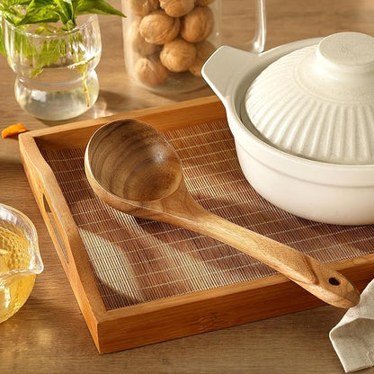 Ladle, Kaloo Teak Acacia Wooden Soup Ladle Spoons - Image 9