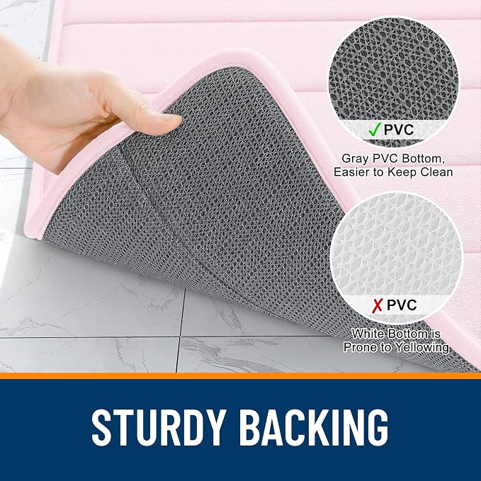 OLANLY Memory Foam Bath Mat 36x24, Super Soft Absorbent Bathroom Rugs, Quick Dry - Image 7