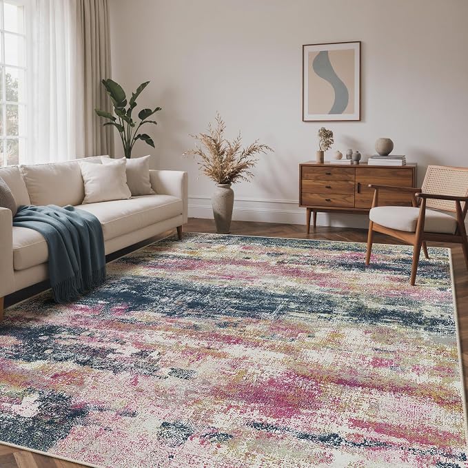 BEIMO Area Rugs 6x9 for Living Room Bedroom, Modern Abstract Machine Washable by BEIMO