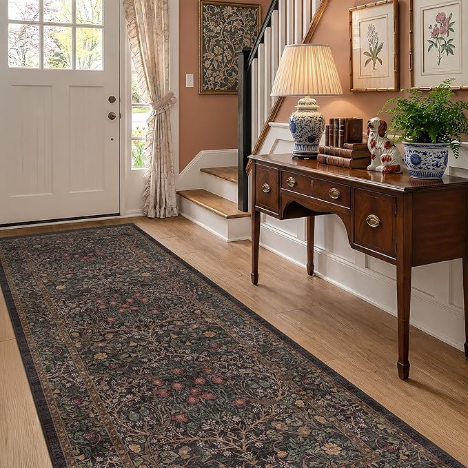 Boho Washable 3x10 Extra Long Runner Rug by HazoHaus