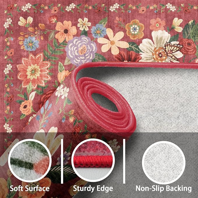 Rug for Hallways Kitchen Rug 2x6, Non Slip Washable Runner Rug - Image 5