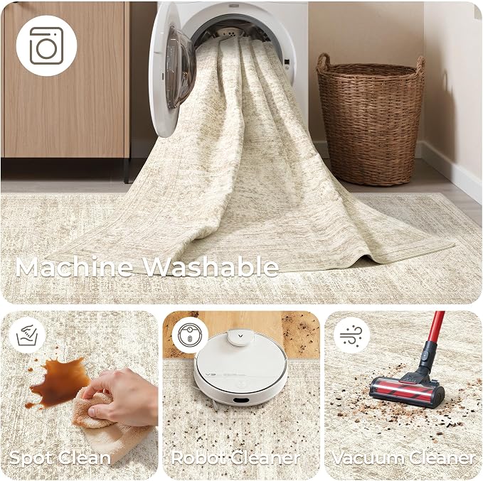 Round Rug 9ft, Washable Circle Rug - Image 8