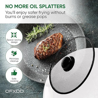 Oil Splatter Screen, Splatter Screen Cover, Pot Splatter Screen Guard, Pan - Image 2