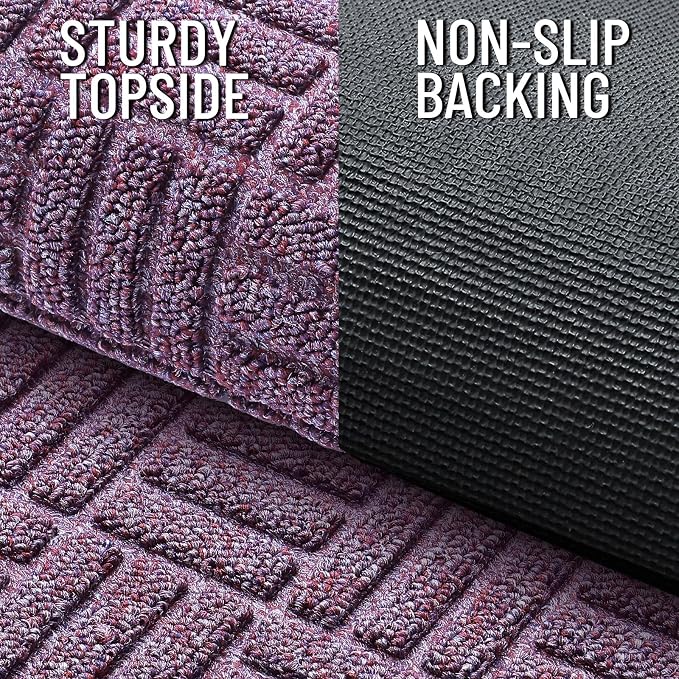 OLANLY Front Door Mat Outside Entrance 47x17, Heavy Duty Sturdy Natural Rubber - Image 3