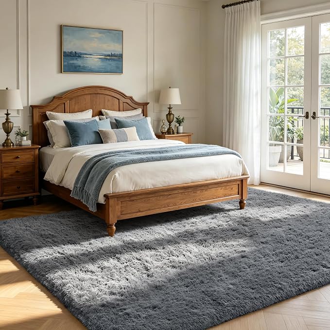 Shag Area Rugs for Bedroom Living Room, 4X6 Ultra Soft Fluffy Area Rugs for Dorm - Image 3