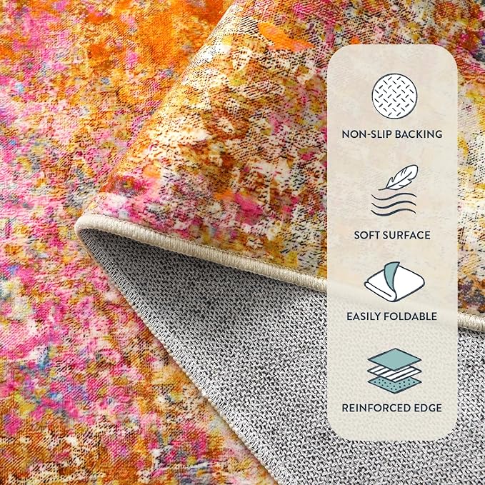Lahome Modern Abstract Area Rugs 9x12 Living Room Rug Non Slip, Washable - Image 3