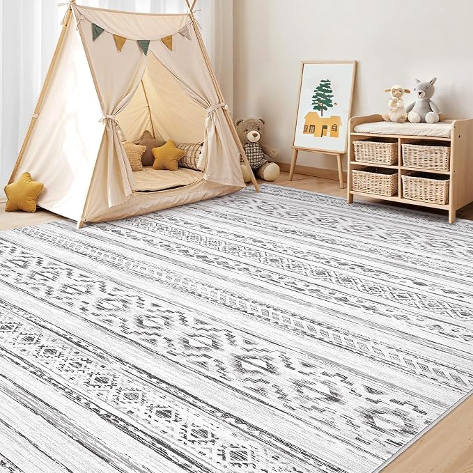 cotiled 5x8 Area Rugs Living Room Rug: Washable Boho Rugs - Image 7