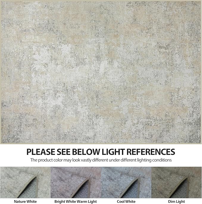 5x7 Area Rugs for Living Room Rug Washable: Abstract Rug for Dining Room - Image 7
