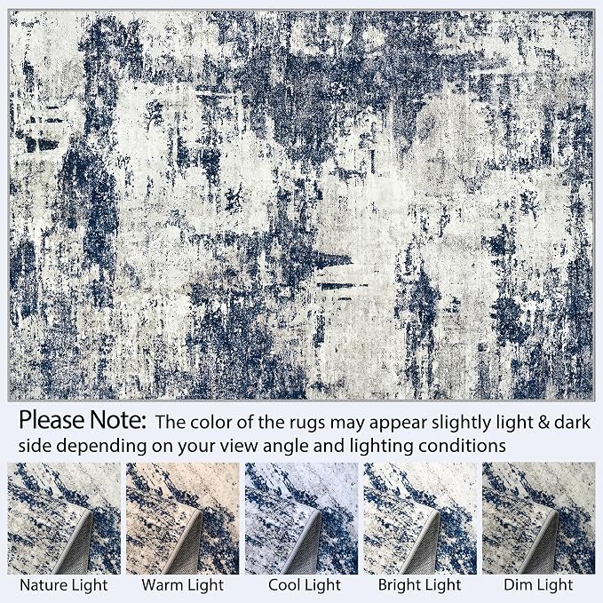 10x14 Area Rugs Living Room Rugs: Large Washable Rug - Image 8