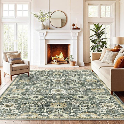 AMADA HOMEFURNISHING 5x7 Area Rugs, Washable Living Room Rug Low-Profile by AMADAHOMEFURNISHING