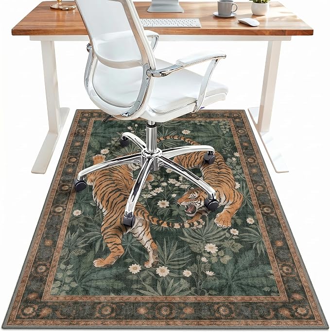 48"x60" Office Chair Mat for Hardwood Tile Floor, Under Desk Carpet Protector by BESBLEE