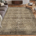 Washable Area Rug 5' x 7' Vintage Traditional Persian Mat by Unknown