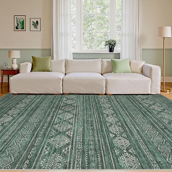Nakagishi 8X10 Area Rugs Living Room: Washable Boho Large Neutral Modern Soft - Image 4