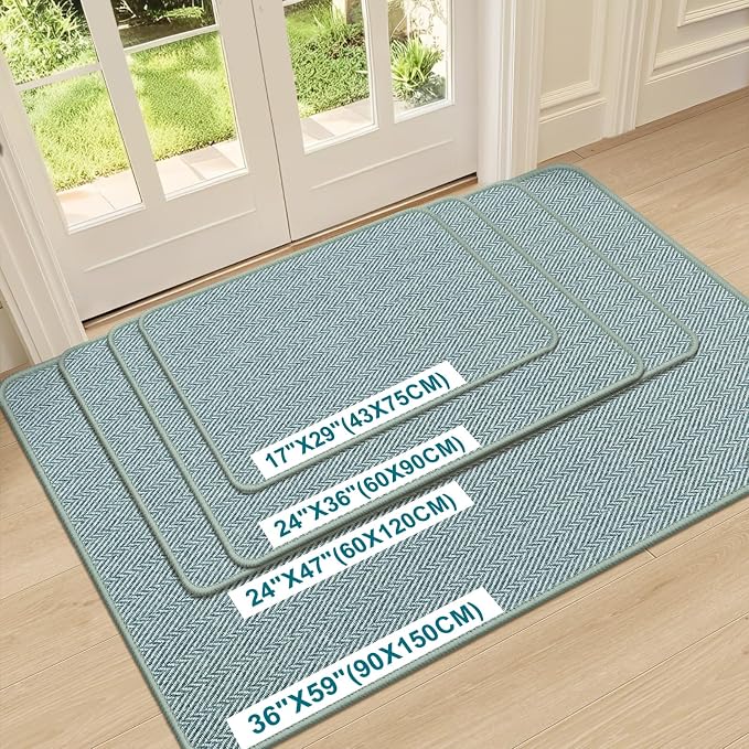 Ultra Thin Door Mat Indoor Entrance 17"x29", Low-Profile Indoor Door Mat - Image 2