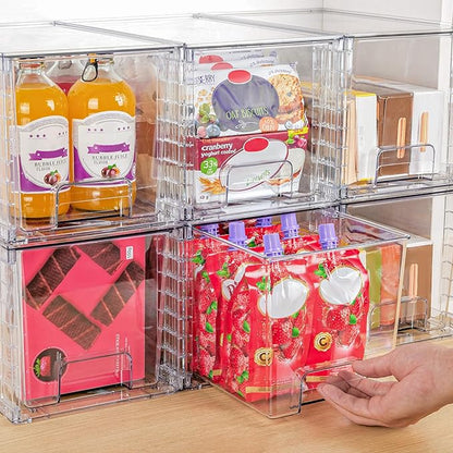Vtopmart 4 Pack Large Stackable Storage Drawers, Easily Assemble Acrylic - Image 6