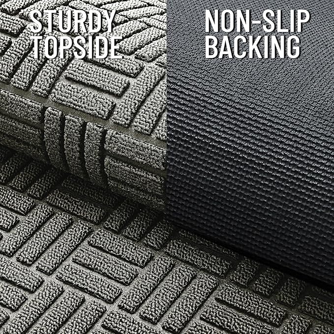 OLANLY Front Door Mat Outside Entrance 71x23, Heavy Duty Sturdy Natural Rubber - Image 4