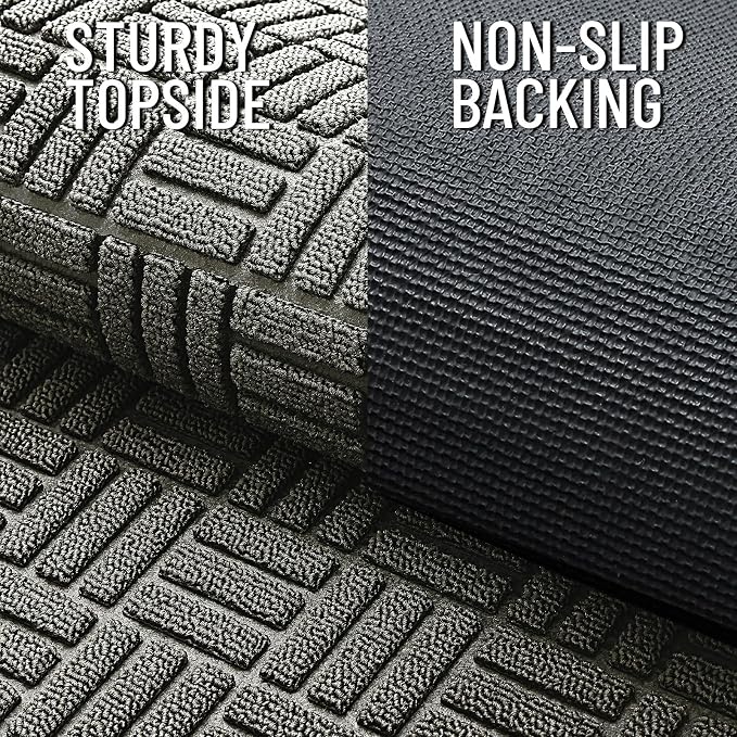 OLANLY Front Door Mat Outside Entrance 71x47, Heavy Duty Sturdy Natural Rubber - Image 4