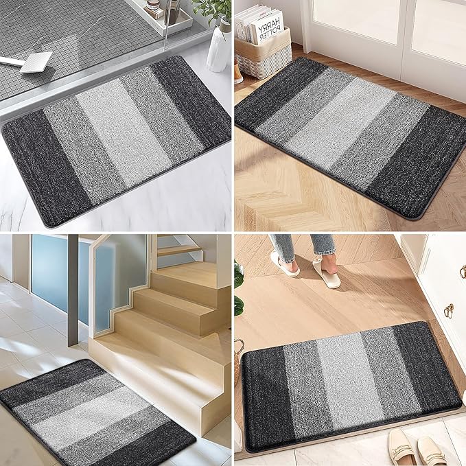 Kitinjoy Indoor Outdoor Door Mat, 40x24 Non-Slip Absorbent Dirt Trapper - Image 6