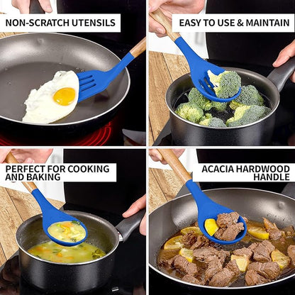Zulay Kitchen Non-Stick Silicone Cooking Utensils Set - Image 3