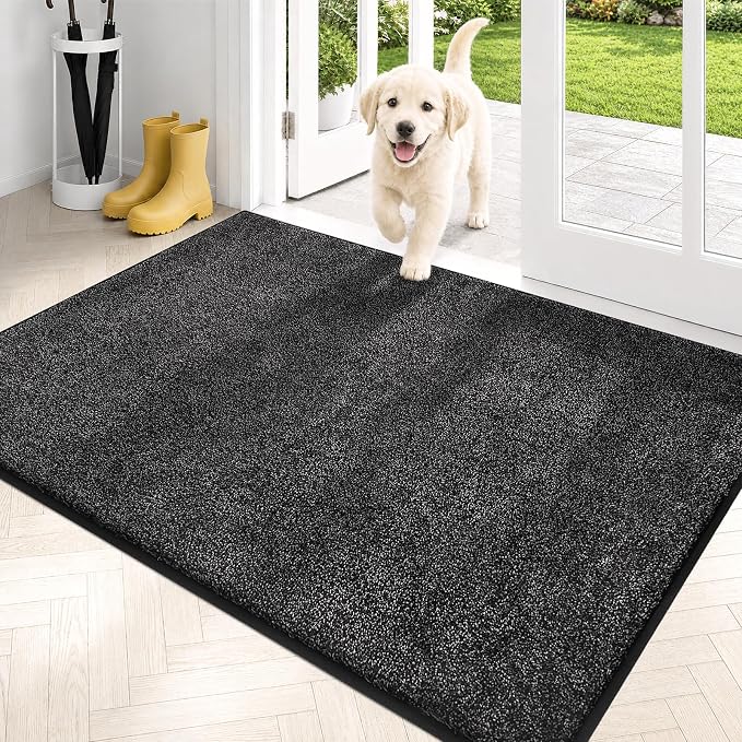 PURRUGS Dirt Trapping Door Mat 31.5" x 47", Non-Slip Machine Washable Entryway by PURRUGS