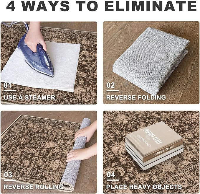 KILOCOCO Hallway Runner 2x6 Rug Runner Washable Kitchen Runners Printed Floral - Image 9