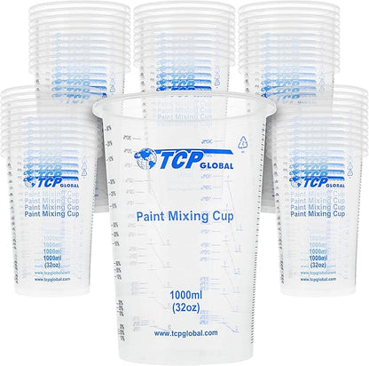 TCP Global 32 oz. Graduated Plastic Mixing Cups by TCPGlobal