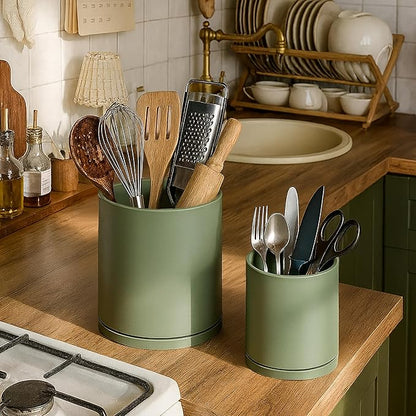 D'vine Dev 360° Rotating Utensil Holder Set – 7.2"+5" Kitchen Utensil Crocks - Image 6