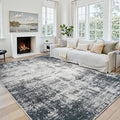 Area Rug 8x10 Living Room Rug Washable: No-Slip Abstract Soft Thin Large Deep by Oriannal