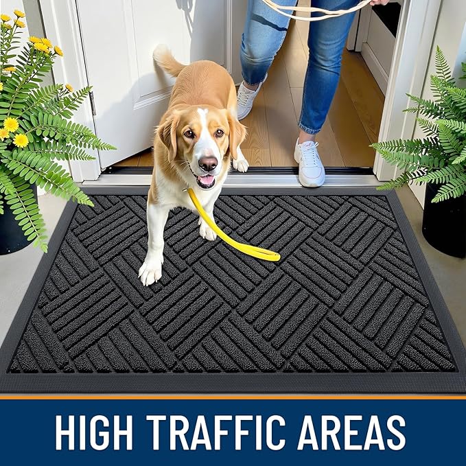 OLANLY Front Door Mat Outside Entrance 29.5x17, Heavy Duty Sturdy Natural - Image 6