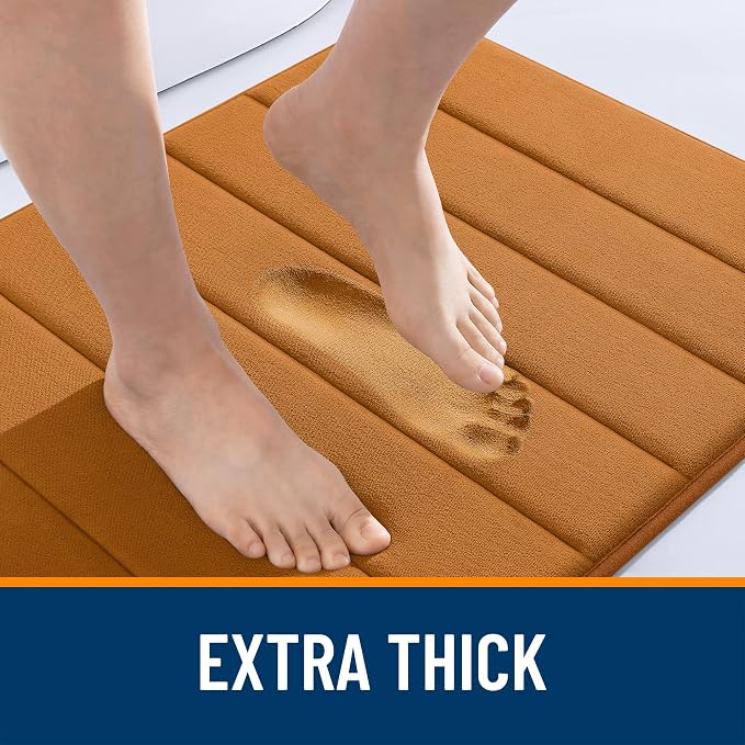 OLANLY Memory Foam Toilet Rugs U Shaped 24x20, Super Soft Absorbent Contour - Image 7