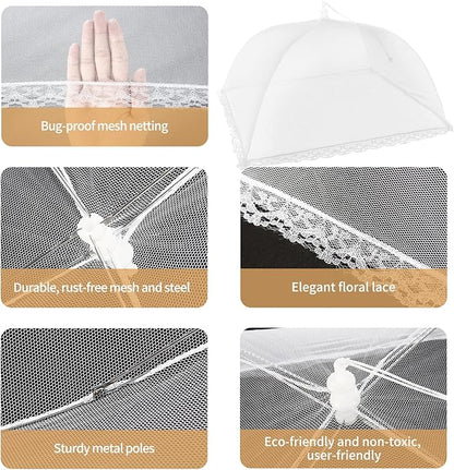 NEPAK 6 Large and Tall Food Covers, Pop-up Mesh Food Covers Nets - Image 7