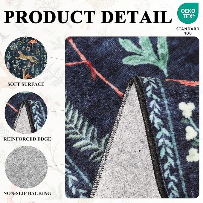 DUKINO 2x3 Rug, Washable Animal Rugs - Image 5