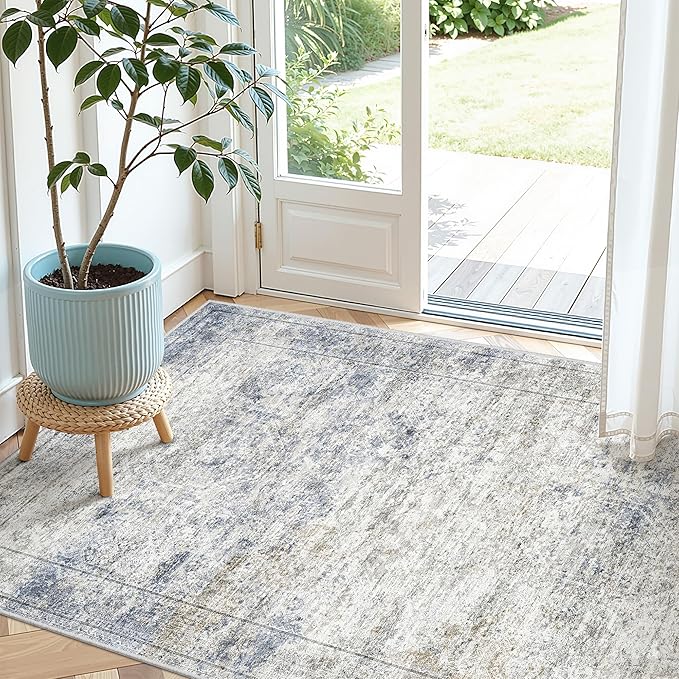 3x4 Washable Area Rug for Entryway, Soft Kitchen Rugs Non Slip for Dining Room by Restydon