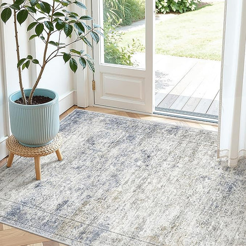 3x4 Washable Area Rug for Entryway, Soft Kitchen Rugs Non Slip for Dining Room by Restydon